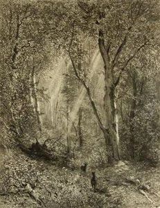 Beech And Oak - Two Helio-engravings From The Cycle Austrian Forest Character Beech And Oak - Two Helio-engravings From The Cycle Austrian Forest Character
