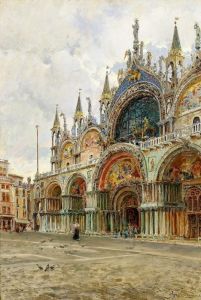 Blick Auf Den Dogenpalast In Venedig by Giuseppe Marastoni