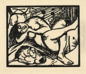 Schlafende Hirtin by Franz Marc