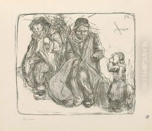 Bretonische Bettler by Franz Marc