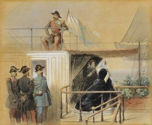  L'empereur Napoleon Iii Et L'imperatrice Eugenie Envoyage  by Marc
