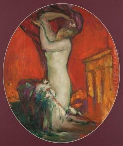 Femme Devant Un Temple by Pierre Amede Marcel-Beronneau