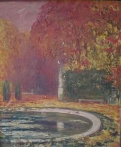 Le Parc De Versailles En Automne by Pierre Amede Marcel-Beronneau