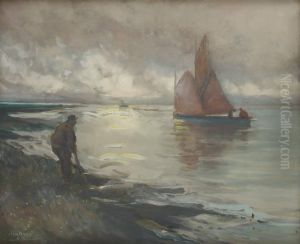 Coucher De Soleil Sur L'estuaire by Alexandre Marcette