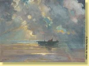 Bateau De Peche Au Coucher Du Soleil by Alexandre Marcette