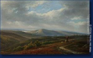 Paysage Anime Au Troupeau De Moutons by Henri Marcette