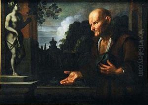 Diogenes Pidiendo Limosna A La Estatua by Miguel March