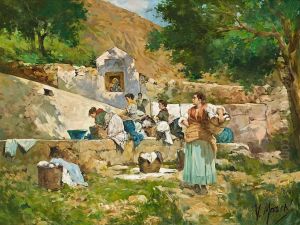 Lavanderas by Vicente March y Marco