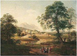 A Classical Landscape With Belisarius Amongst Peasants