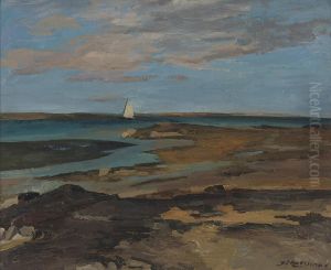 La Mer Perros-guirec, Cotes D'armor, Bretagne by Jean Hippolyte Marchand