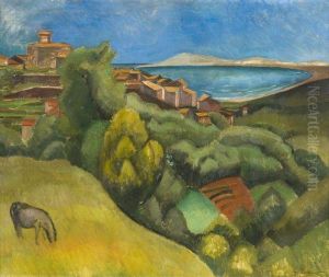 Vue De Cagnes by Jean Hippolyte Marchand