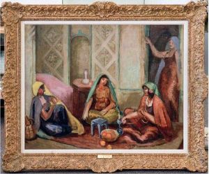 In The Harem by Jean Hippolyte Marchand