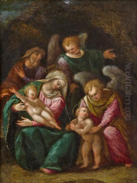 Die Heilige Familie Mit Dem Johannesknaben Und Zwei Engeln - view 1