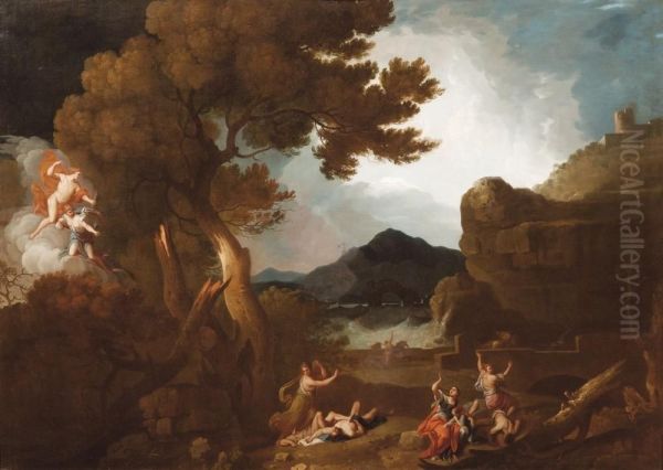 Paesaggio Con Apollo E Diana Che Scagliano Le Frecce Contro Le Figlie Di Niobe - view 1