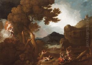 Paesaggio Con Apollo E Diana Che Scagliano Le Frecce Contro Le Figlie Di Niobe