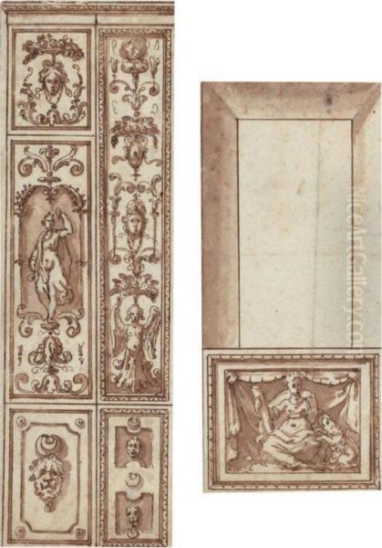 Two Studies For Grotesque Wall Decorations - view 1