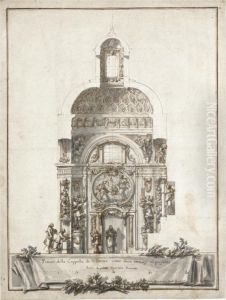 Design For A Chapel Of St Ferma by Carlo Marchioni