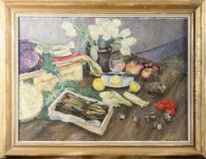 Stilleben Medbocklingar Och Frukter by Max Marcus