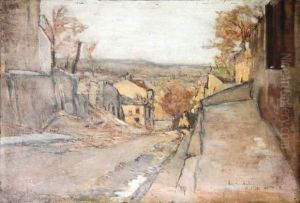 Rue Des Saules A Montmartre by Victor Marec