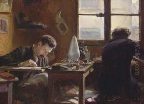 Emile Galle In His Studio - view 1