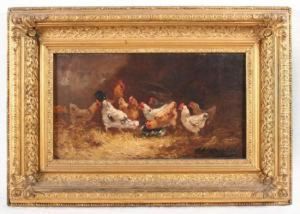Huhnervolk Um Eine Futterschale by Charles Laurent Marechal