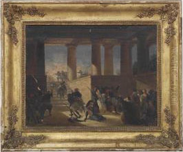Soldiers Sacking A Greek Temple - view 1