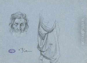 Testa Maschile, Panneggio by Cesare Mariani