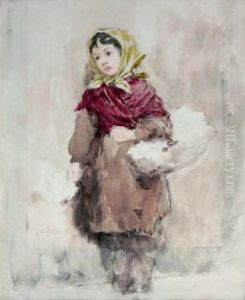 La Petite Marchande De Fleurs by Adrien E. Marie