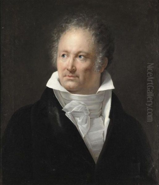 Portrait Of A Gentleman, Head And Shoulders, Wearing A White Shirt And A Black Jacket, Said To Be Samuel Hanneman - view 1