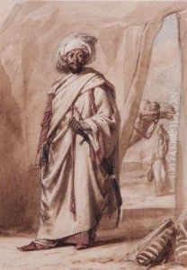 La Halte De La Caravane by Prosper-Georges-Antoine Marilhat