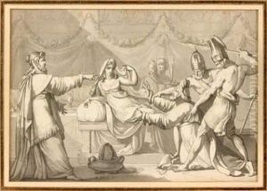 La Condamnation D'aman Par Assuerus, Scene Biblique Tiree Du Livre D'esther by Clement Pierre Marillier