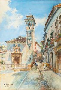 Granada Mit Der Kirche San Gil E Sant' Anna