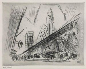 Downtown, The El by John Marin