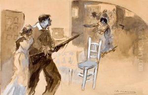 Escena De La Malquerida by Ricardo Marin Y Llovet