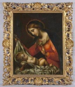 Vierge Veillant L'enfant Endormi by Onorio Marinari