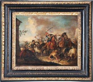 Battaglia Tra Cavalieri Cristiani E Turchi by Antonio Maria Marini