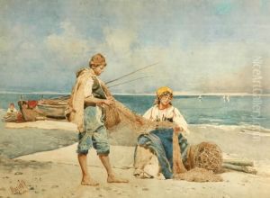 The Net Menders by Leopoldo Mariotti