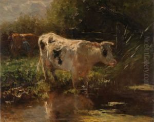 Koe Aan De Slootkant by Willem Maris