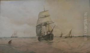Sailing Vessels In Coastal Waters by Albert Ernest Markes