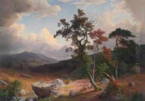 Holzsammler Inweiter Landschaft