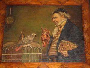 An Eccentric Gentleman With A Parrot by Henry Stacy Marks