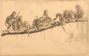 Monkey Play Time by Henry Stacy Marks