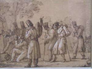 Les Soldats Allies Se Desalterant