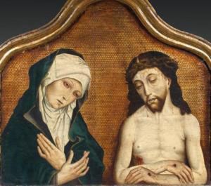 La Vierge Et Le Christ De Douleur Sur Fondor La Vierge Et Le Christ De Douleur Sur Fondor
