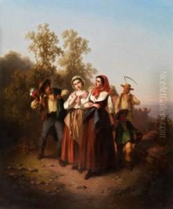 Liebeserklarung Bei Derernteheimkehr by Ferdinand Marohn