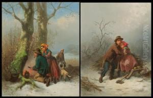 Winter In A Forest by Ferdinand Marohn