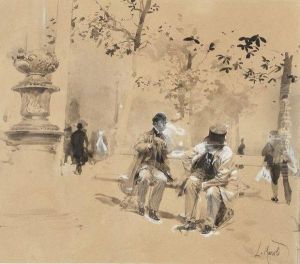 Hommes De Qualite Dans Un Parc by Ludwig, Ludek Marold
