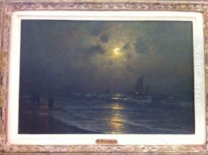 Clair De Lune Sur La Mer by Georges Philibert Charles Marionez
