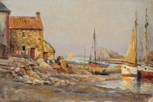 Bateaux Au Port by Georges Philibert Charles Marionez