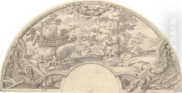 Venus And Adonis In A Landscape - view 1